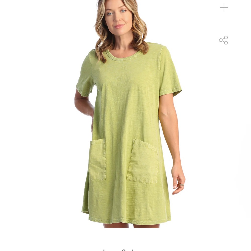 Green Casual T-Shirt Dress